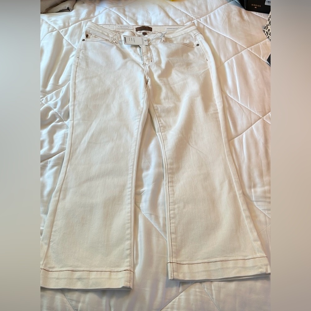 New Judy Blue cream comfy jeans